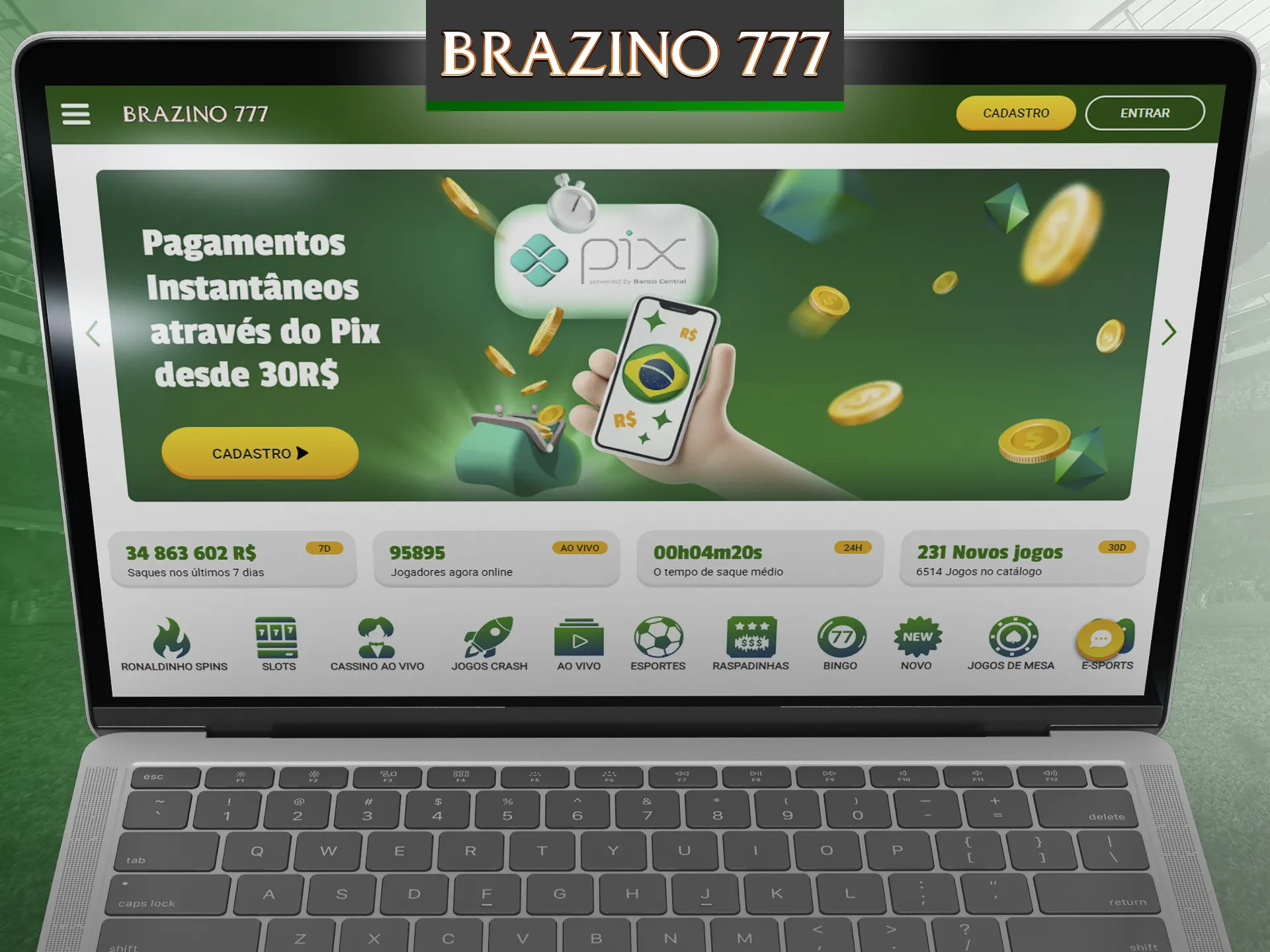 Você pode acessar todas as funcionalidades através do Brazino777 site bem projetado.