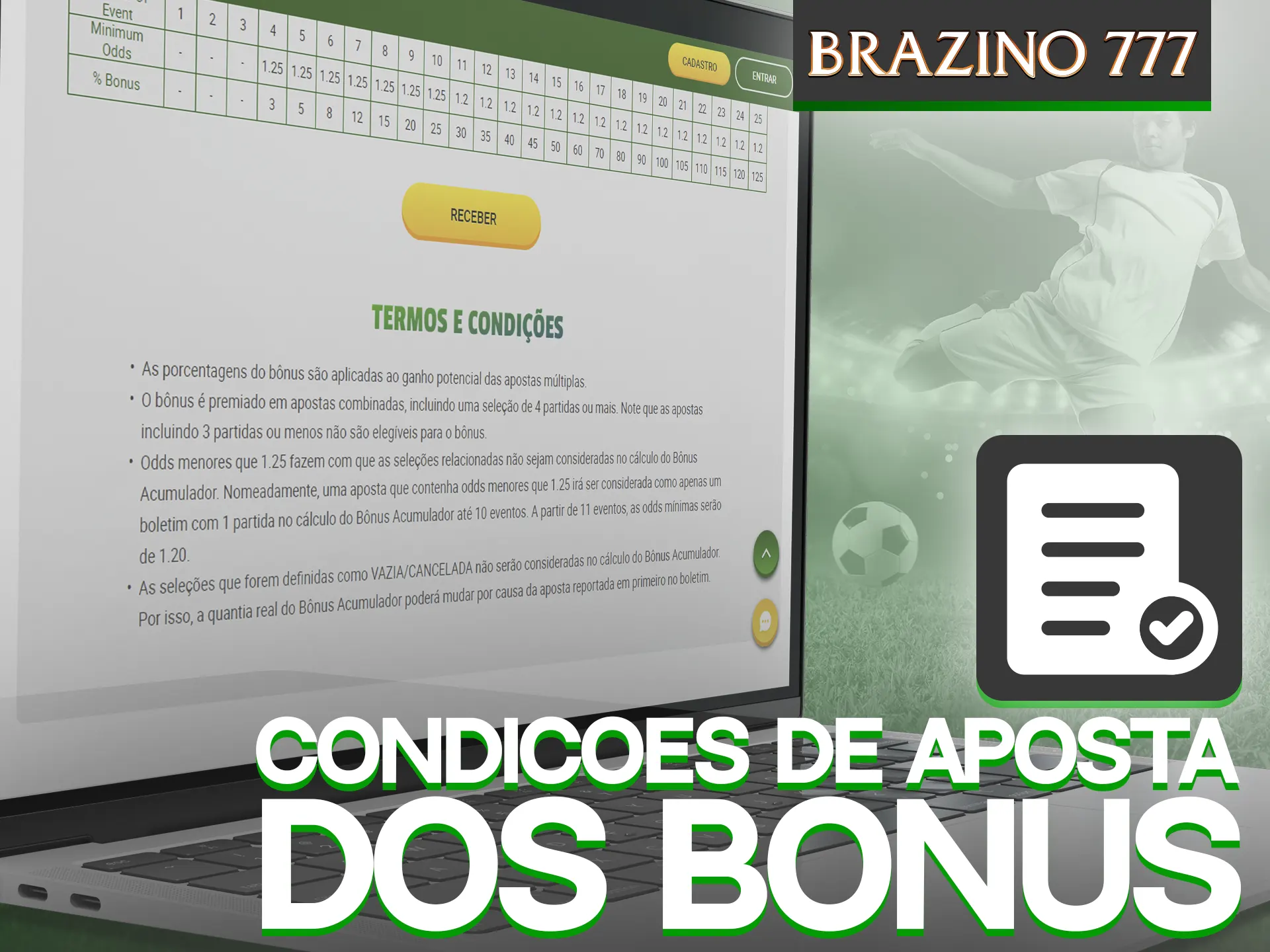 Confira as condições no site Brazino777 antes de fazer o saque.