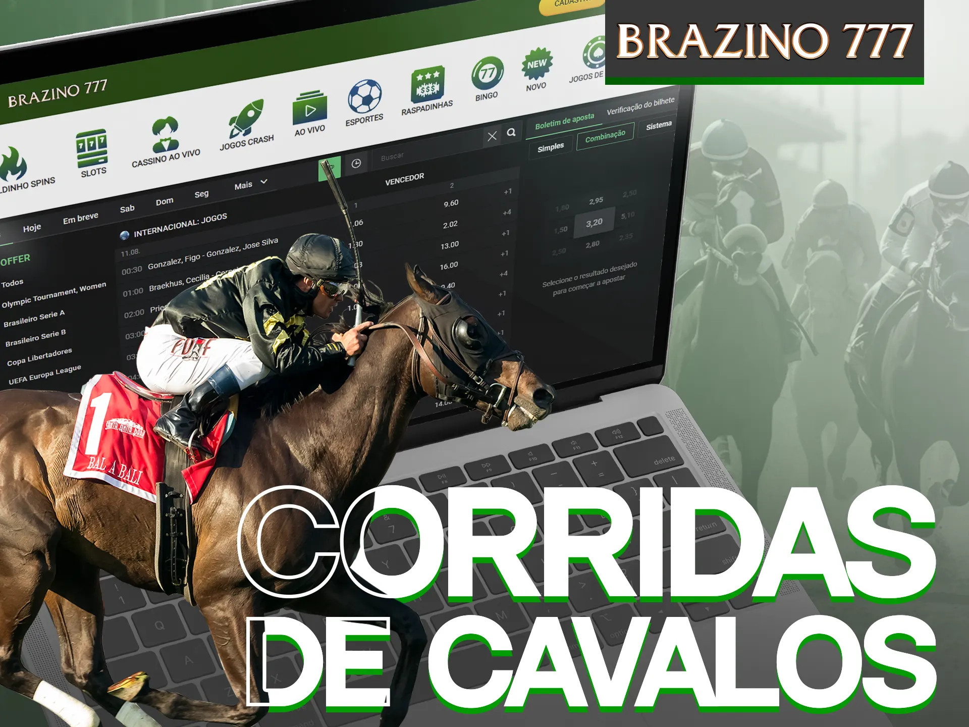 O site Brazino777 oferece apostas nos principais eventos de corrida de cavalos.