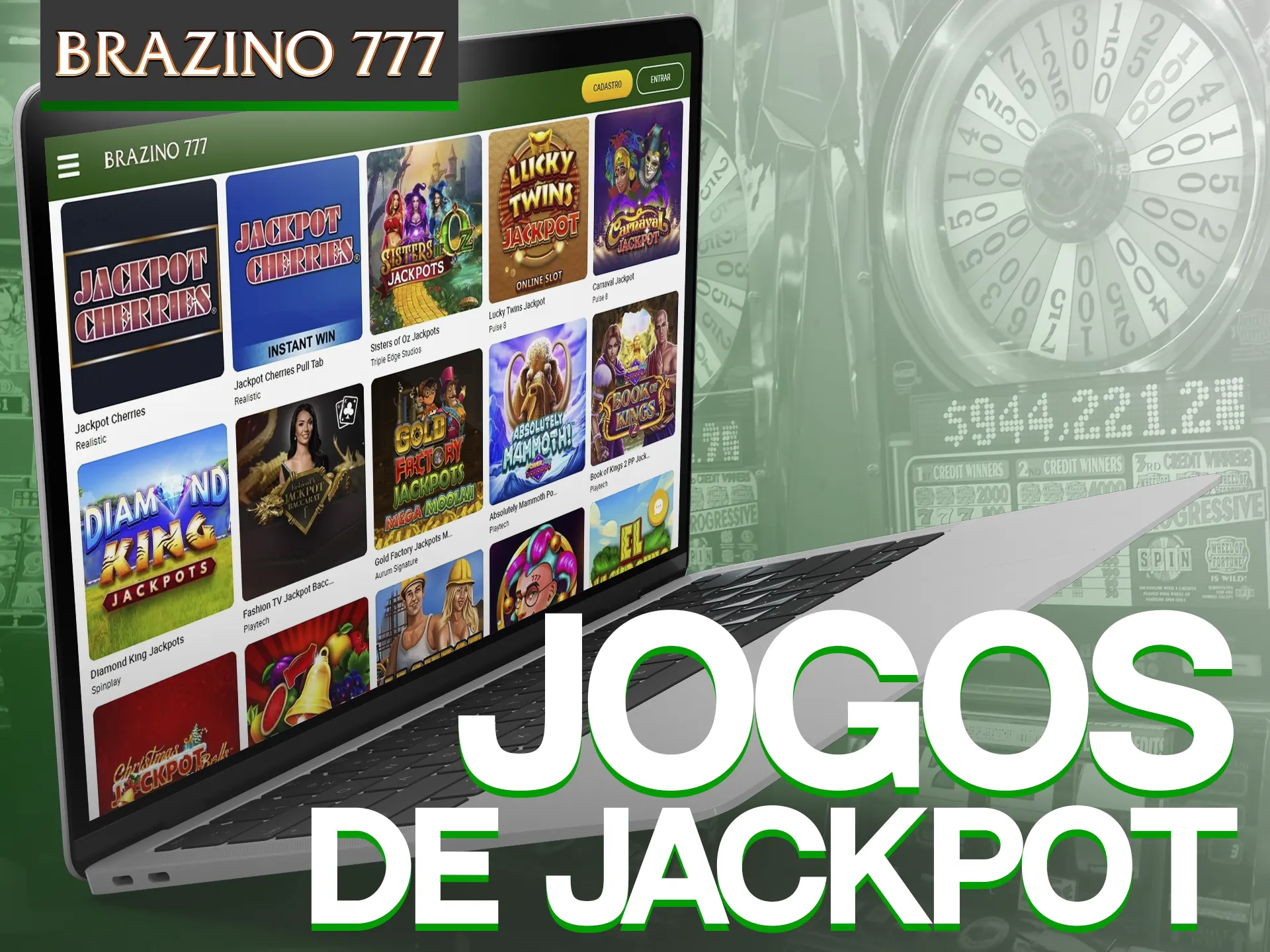 Ganhe um grande prêmio com os jogos de jackpot no Brazino777.