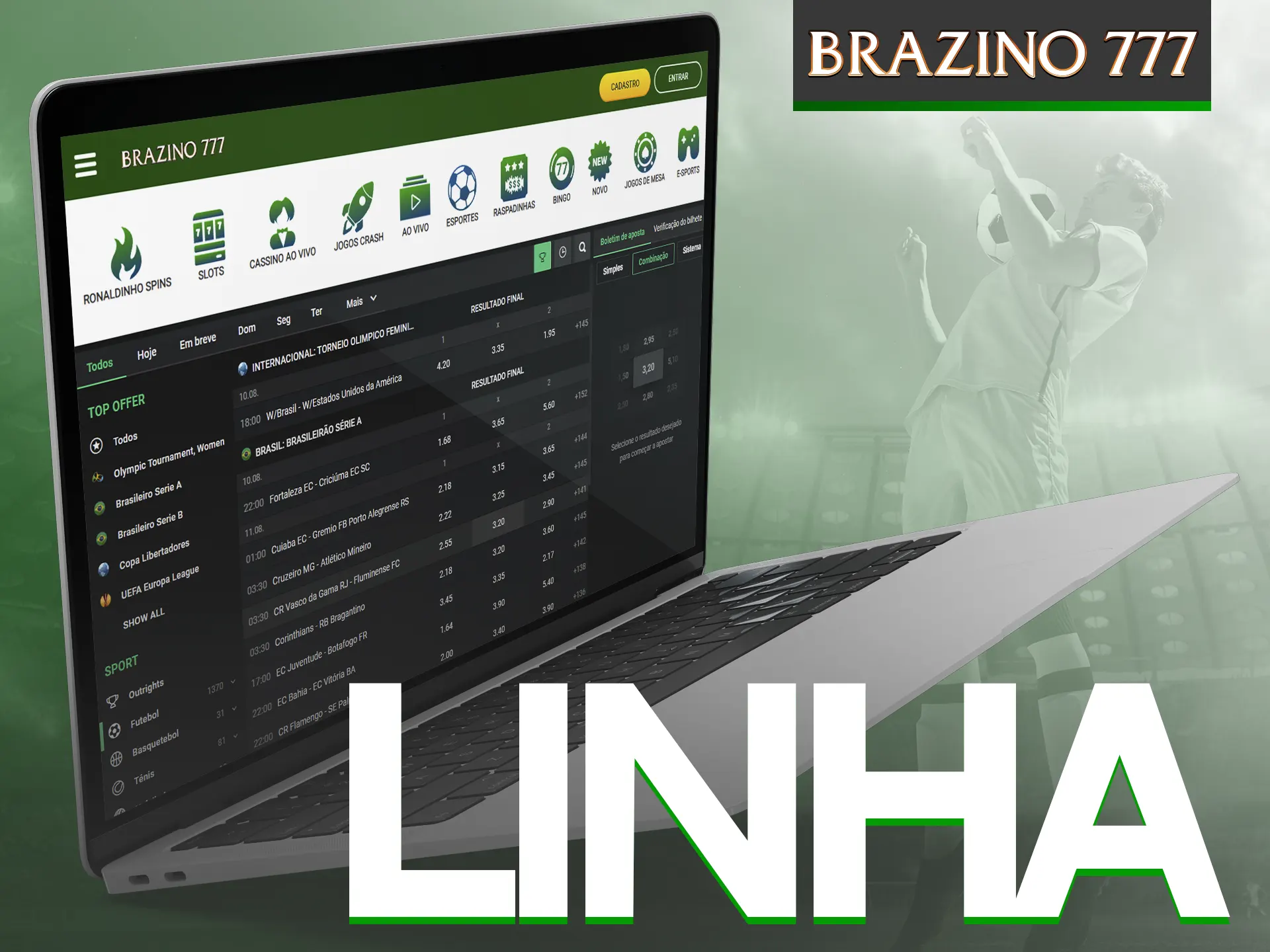 Fazer apostas antes do início de uma partida com Brazino777.