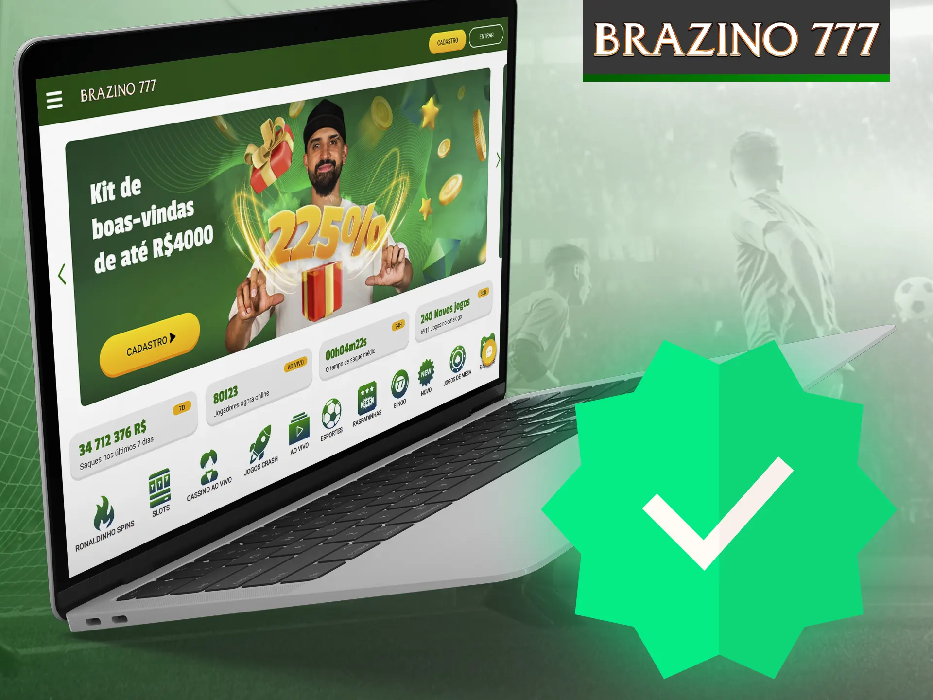 Concluir o processo de verificação no cassino Brazino777.