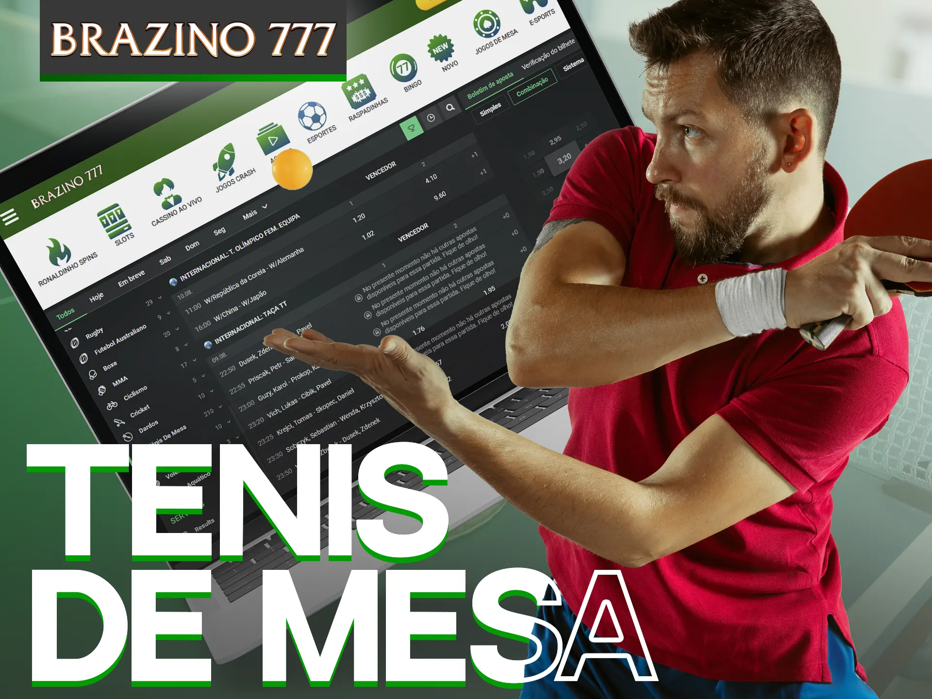 O Brazino777 oferece opções de apostas para tênis de mesa.