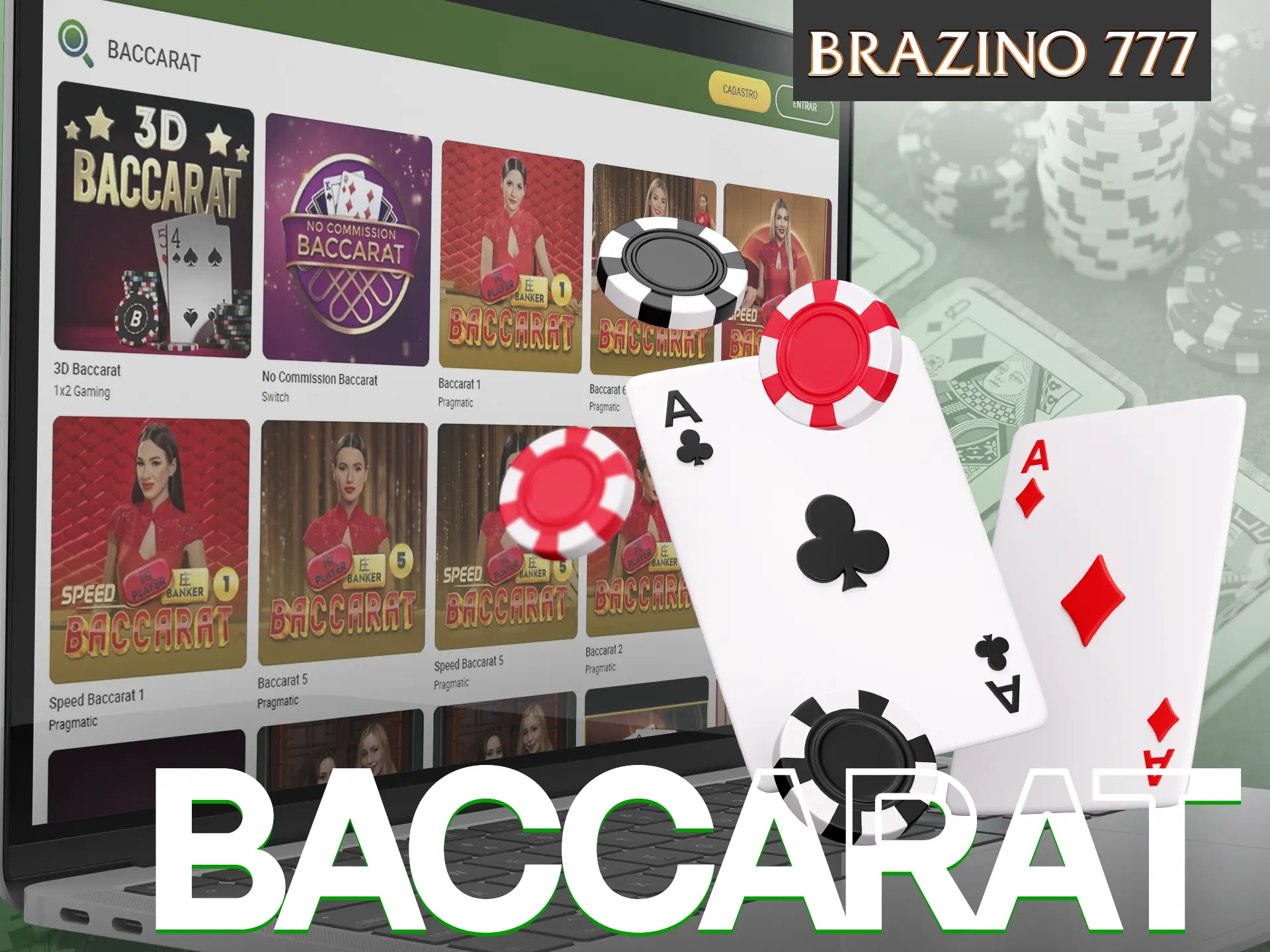Tenha uma experiência clássica de cassino nos jogos de bacará com o Brazino777.