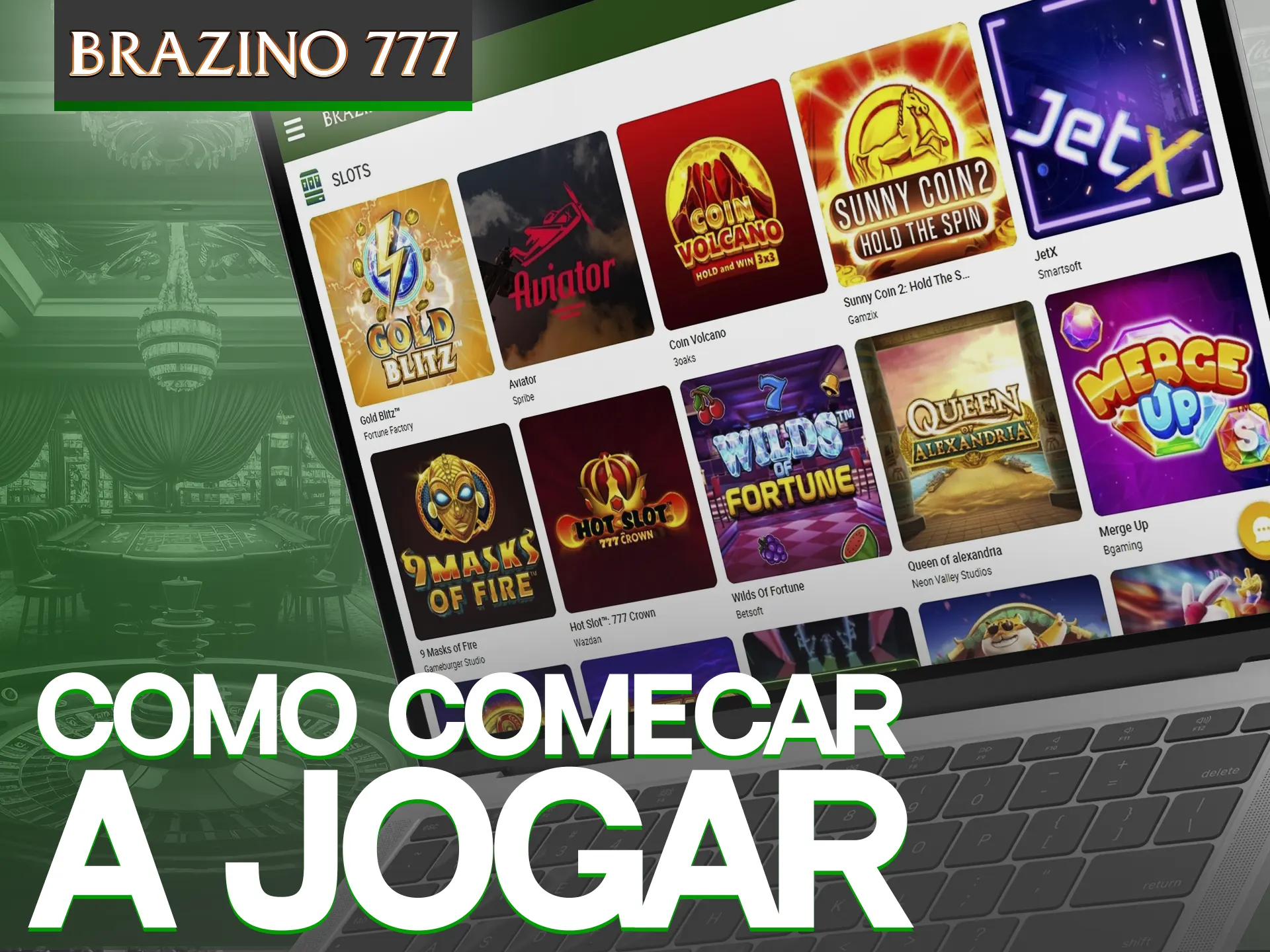 Siga estas etapas para começar sua jornada de jogo no Brazino777.