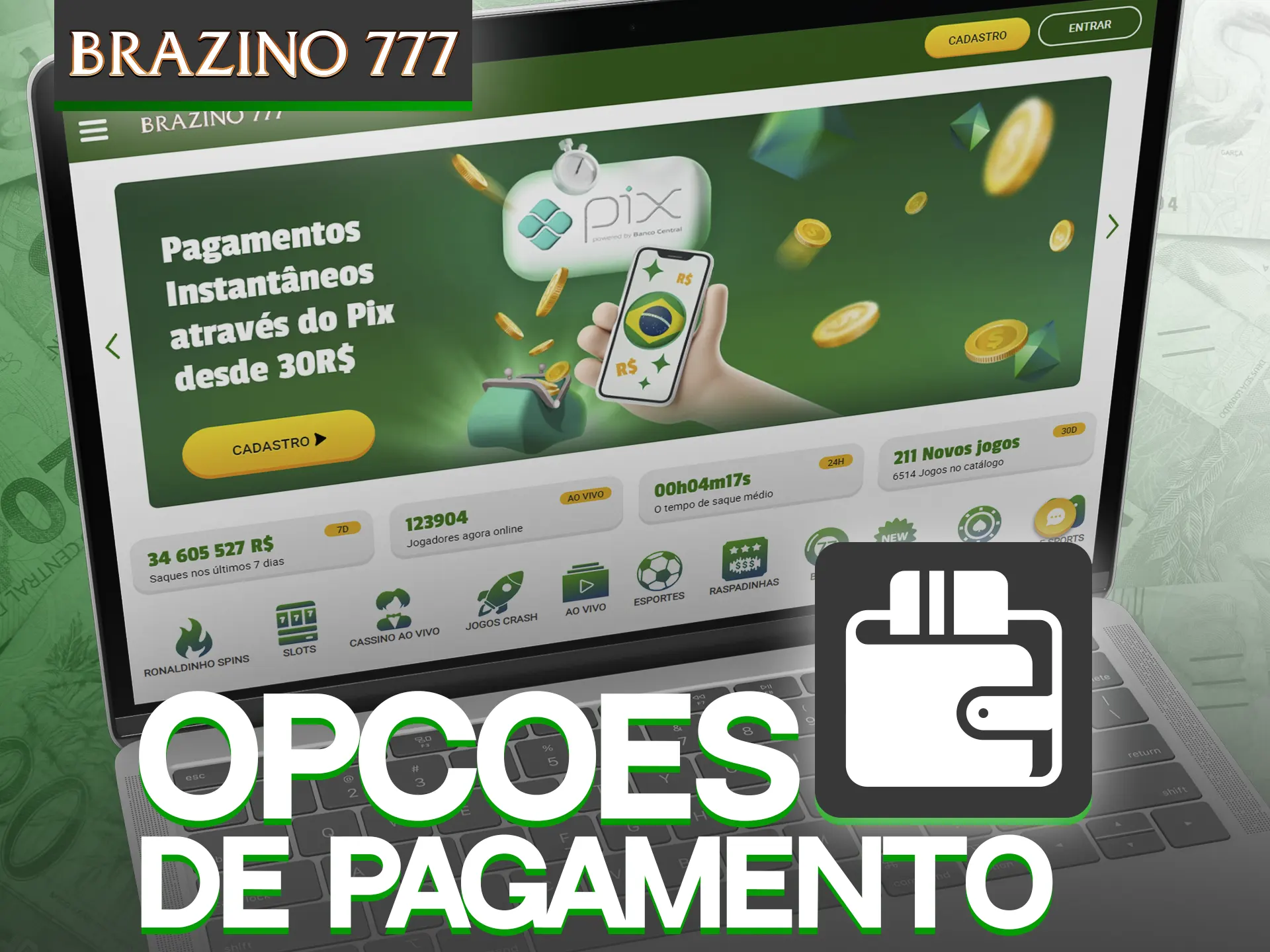 O Brazino777 oferece uma seleção diversificada de opções de pagamento.