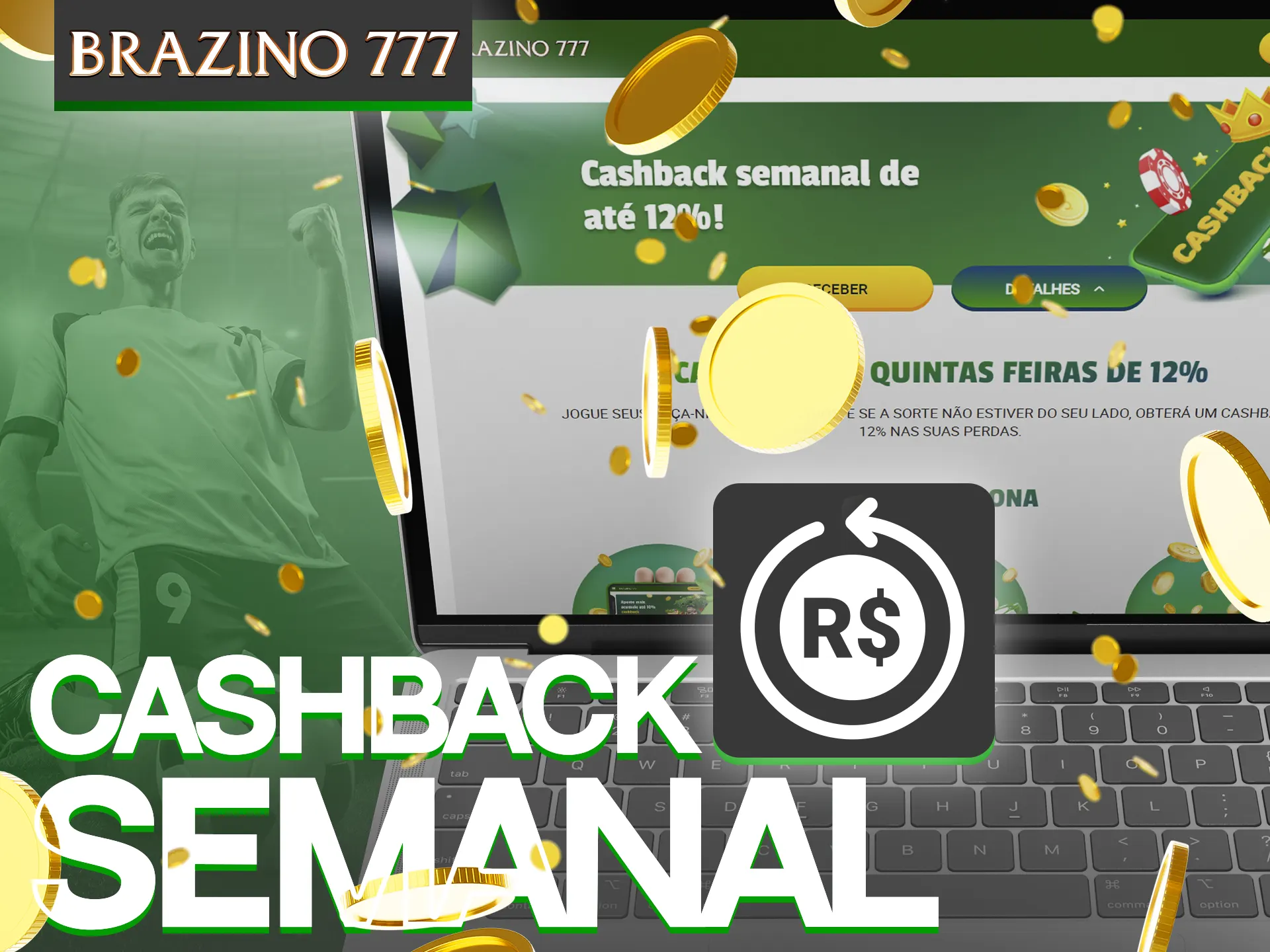Você pode receber cashback de suas perdas toda semana no Brazino777.