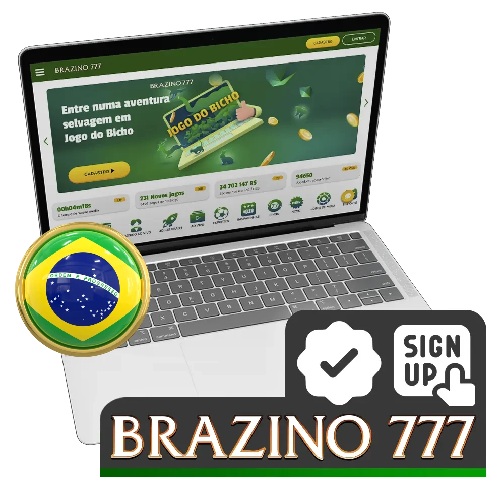 Registre-se e verifique sua conta no Brazino777.
