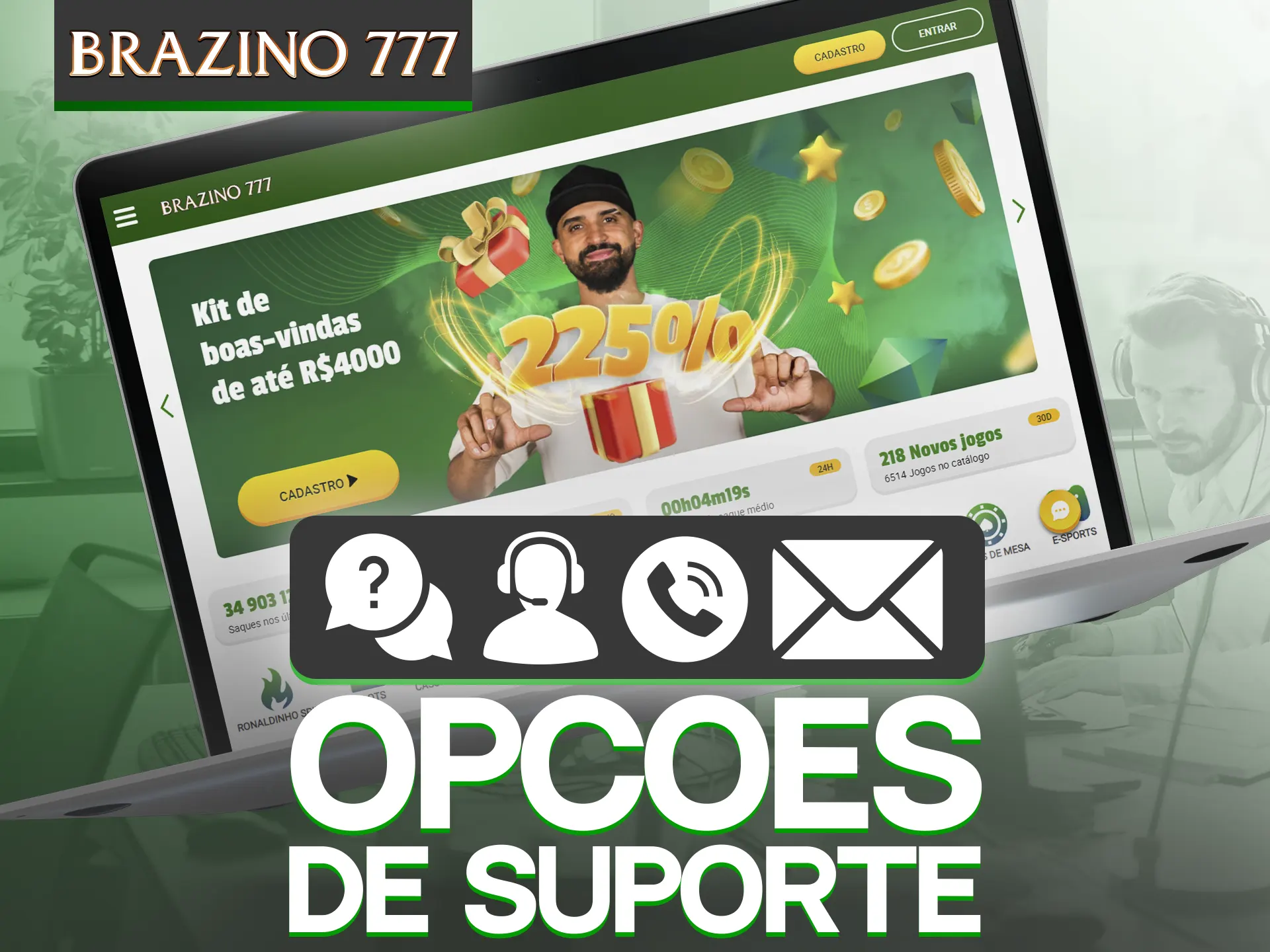 Aqui estão os vários canais de suporte disponíveis para ajudá-lo no Brazino777.