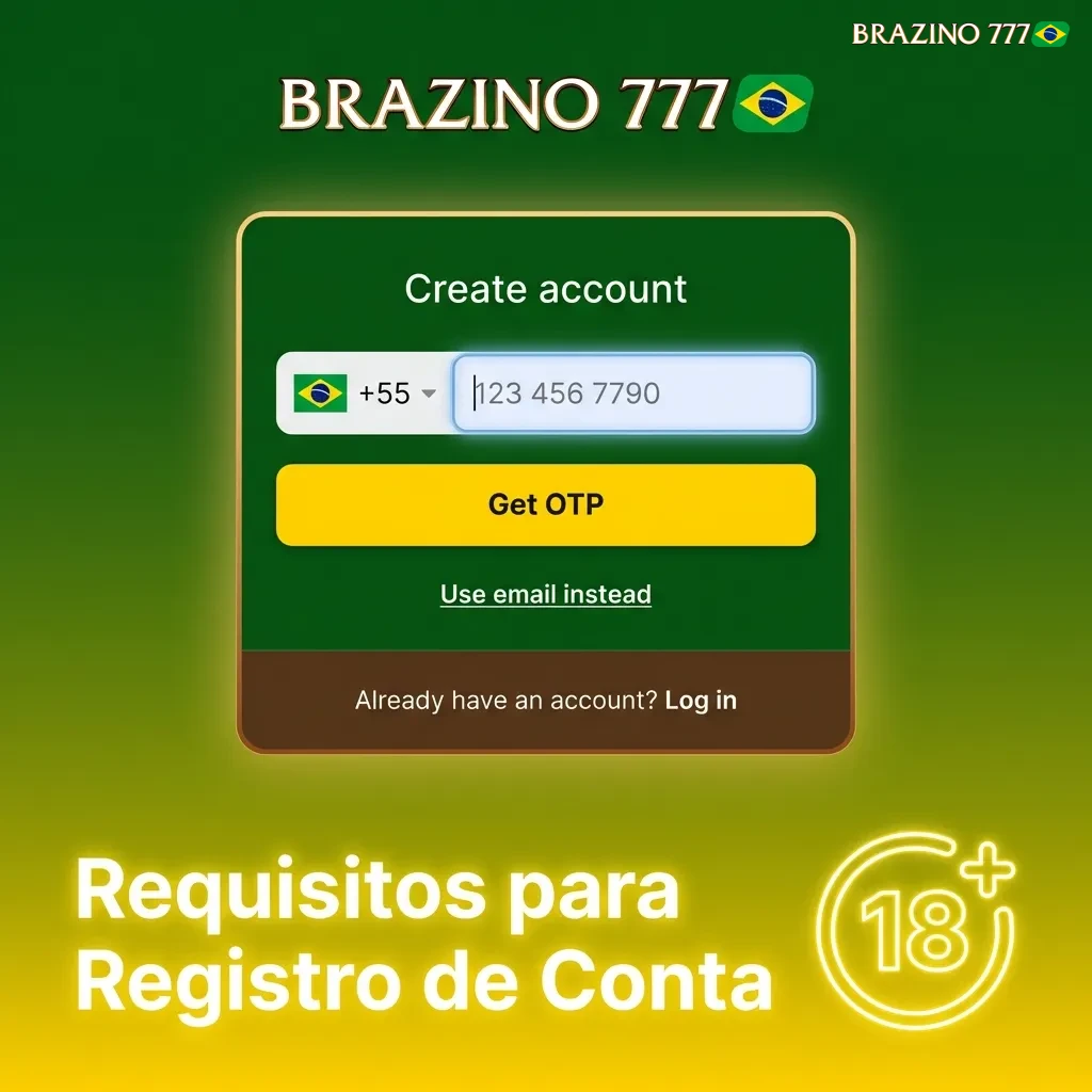 Requisitos para registro: idade mínima 18 anos, residência válida, dados verdadeiros, uma conta por pessoa, aceitar termos