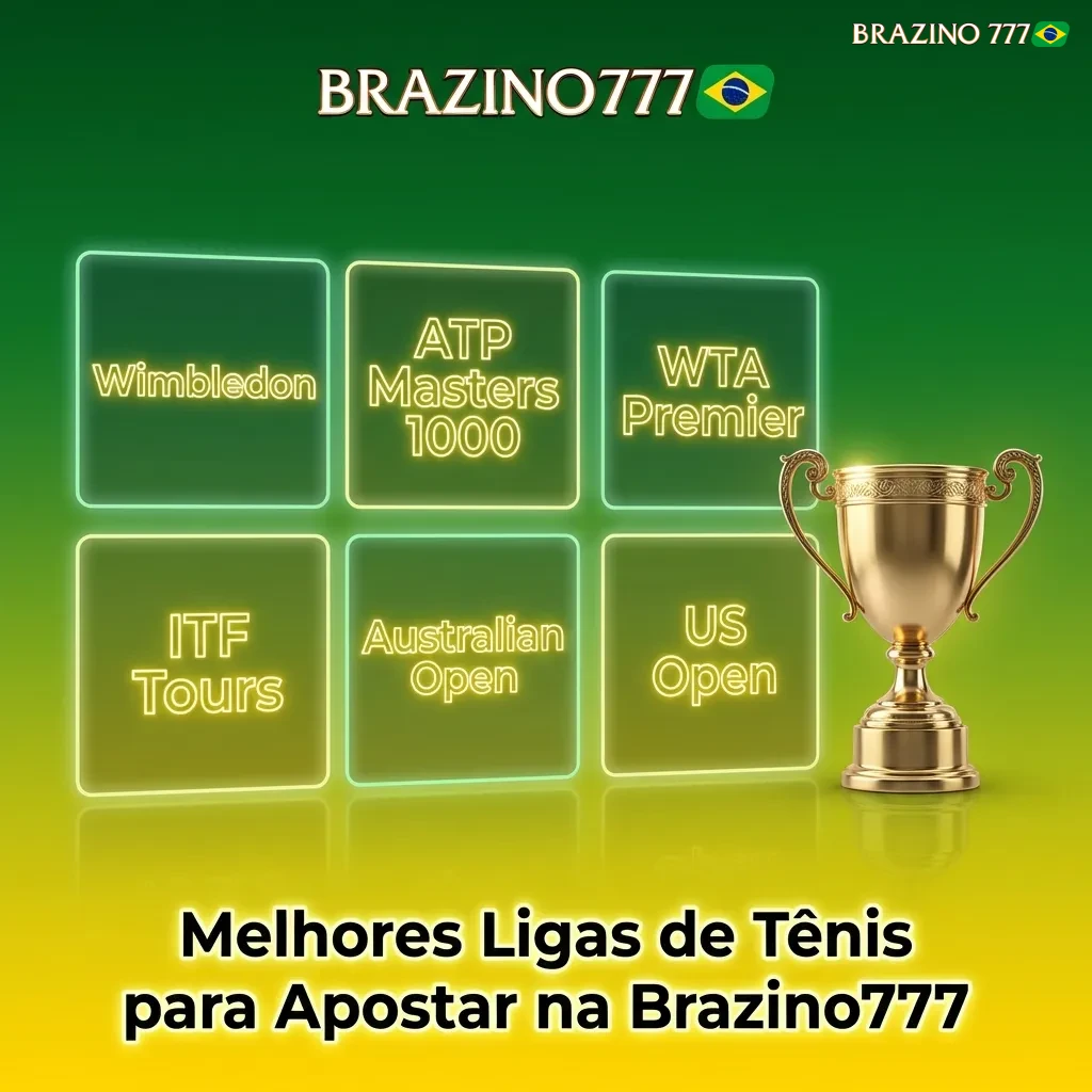 Tennis betting options at Brazino777 featuring Grand Slams, ATP, and WTA tournaments with odds for singles and doubles matches.