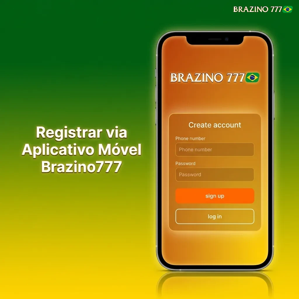 Brazino777 mobile app registration screen showing step-by-step signup process on smartphone interface