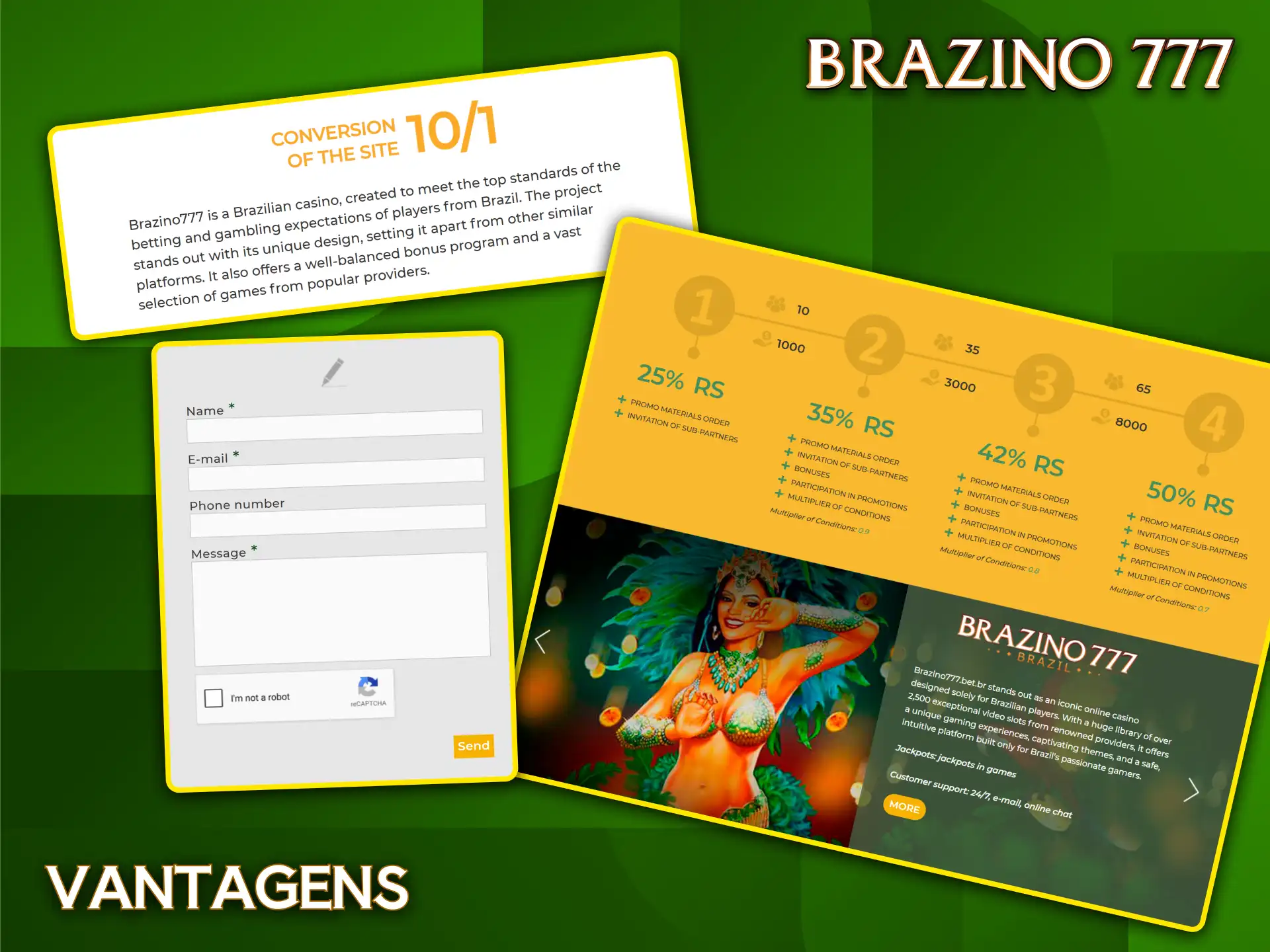 Aproveite vantagens exclusivas e altas taxas de conversão sendo um afiliado do Brazino777.