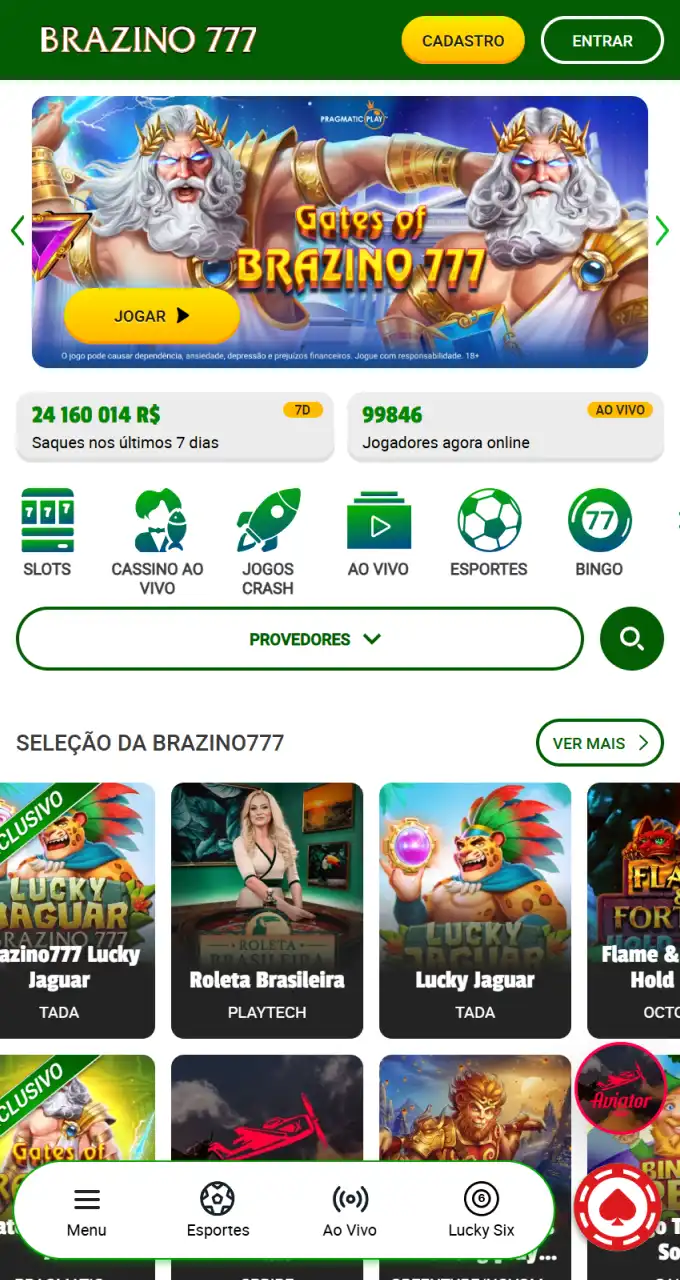 Explore a incrível variedade de slots e bônus disponíveis no cassino Brazino777 para iOS.