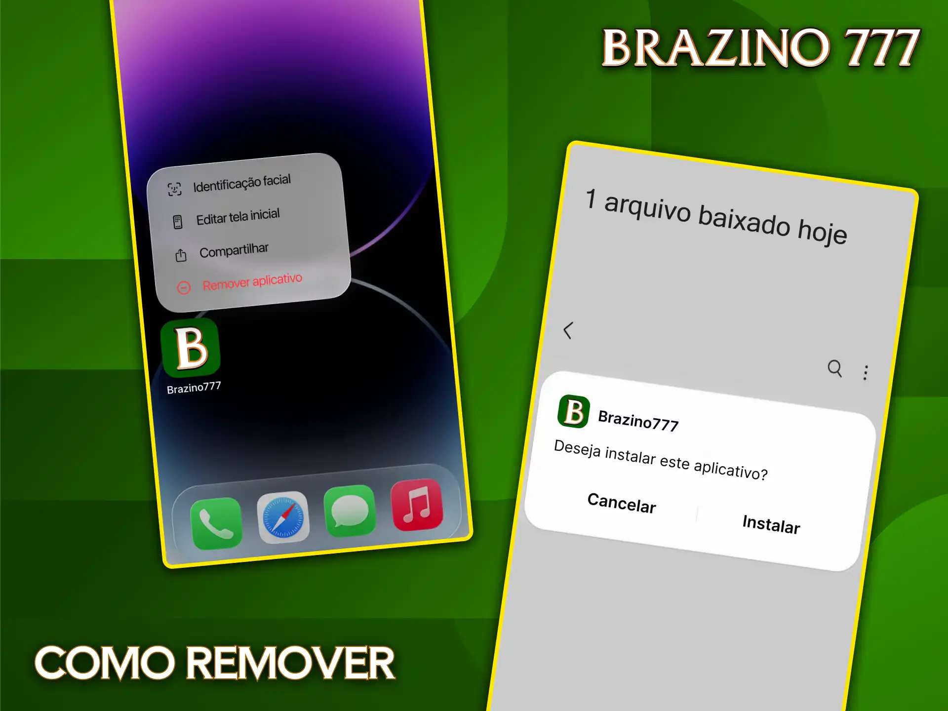O processo para remover ou reinstalar o Brazino777 é simples e totalmente seguro no dispositivo.