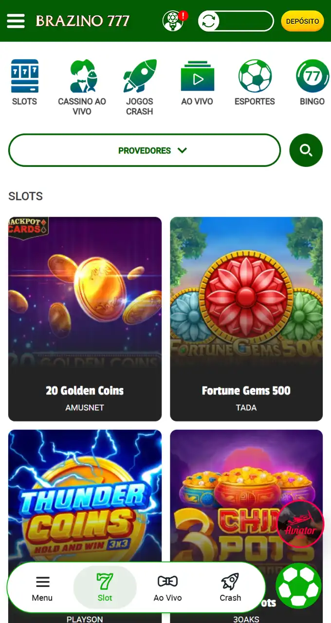 Explore a enorme seleção de slots temáticos disponíveis no aplicativo Brazino777.