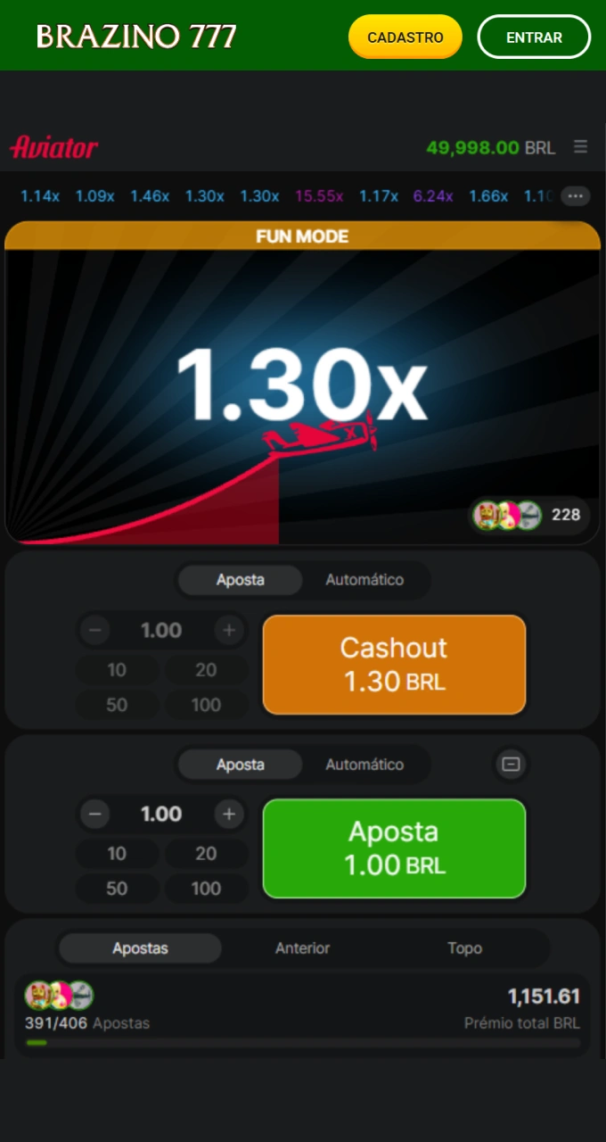 Sinta a emoção de ganhar prêmios instantâneos jogando Aviator no Brazino777.