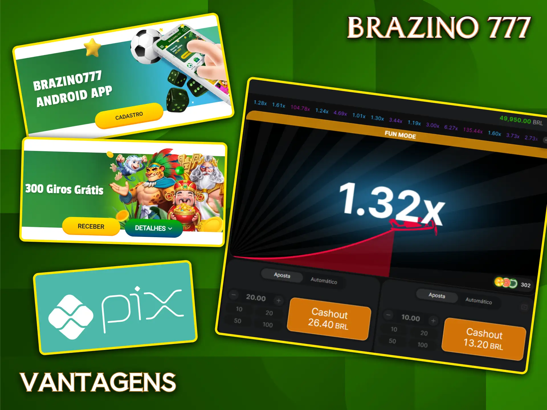Aproveite vantagens como cashback e giros grátis jogando Aviator no cassino Brazino777.