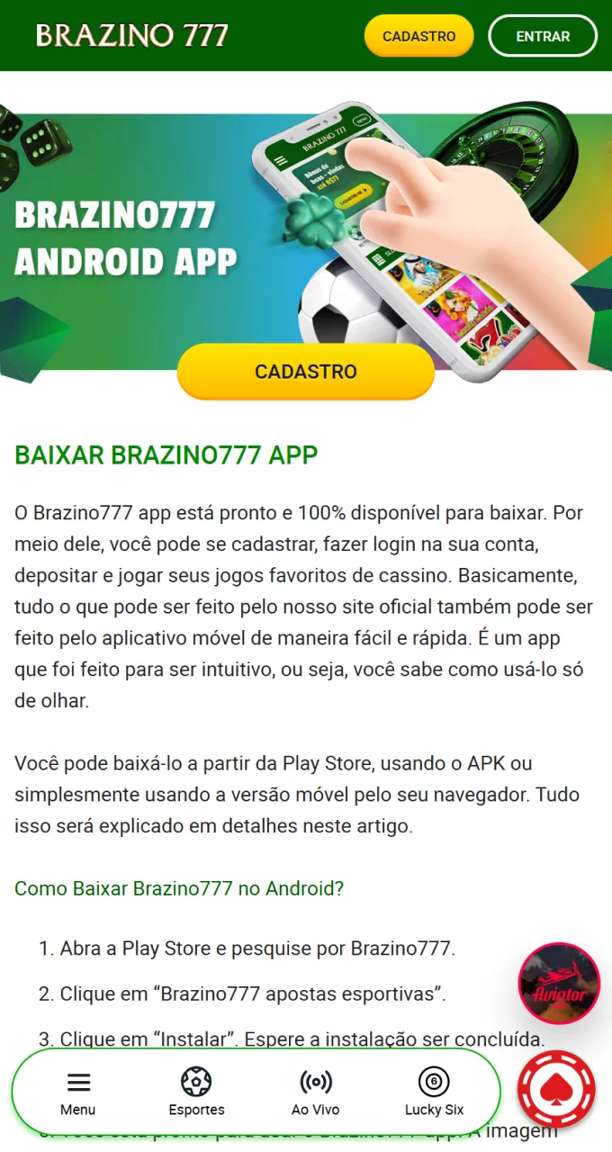 Baixe o aplicativo Android da bookmaker Brazino777 para apostar em basquete com total praticidade.