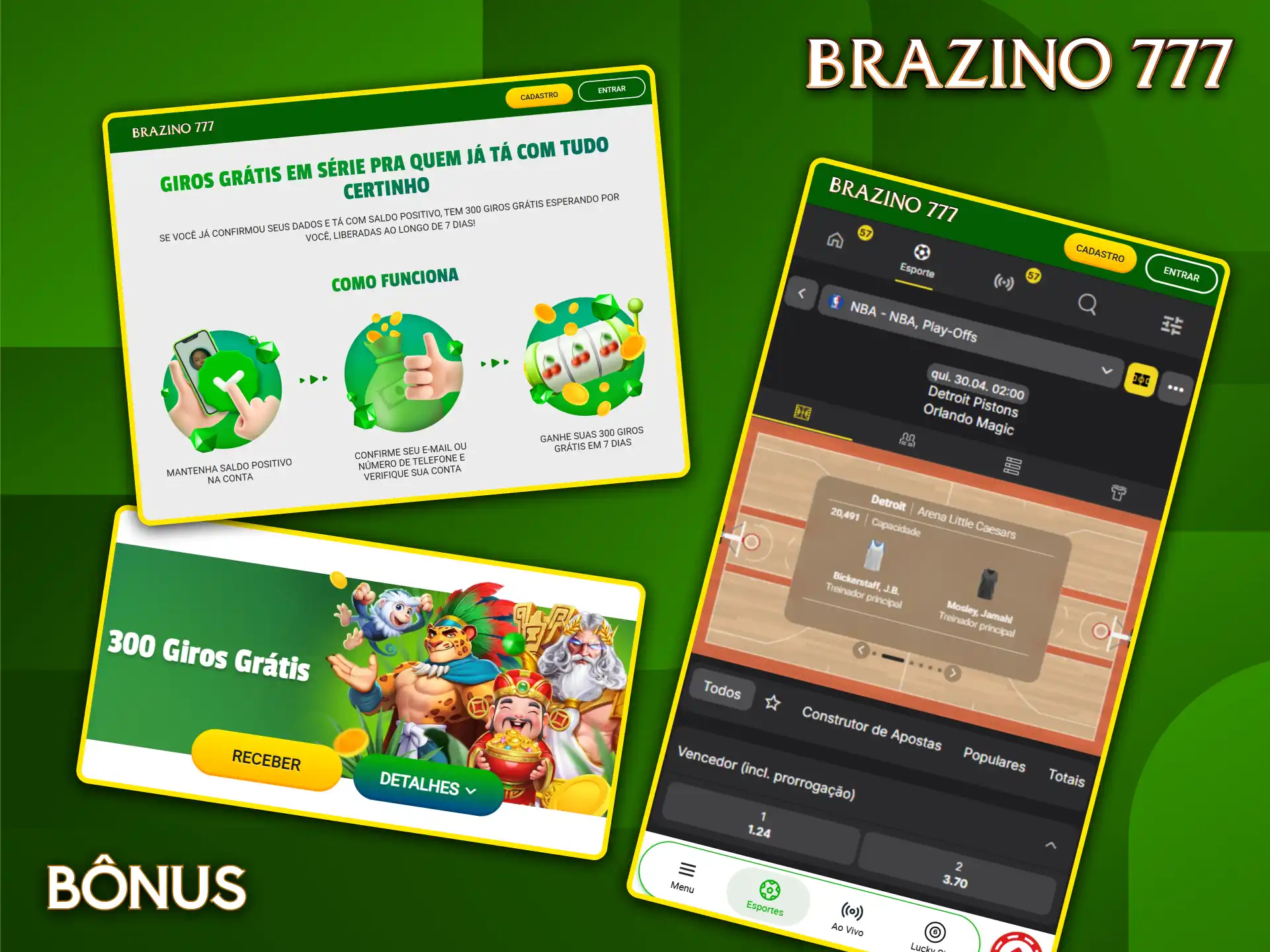 Obtenha bônus exclusivos para apostas em basquete ao se cadastrar no Brazino777.