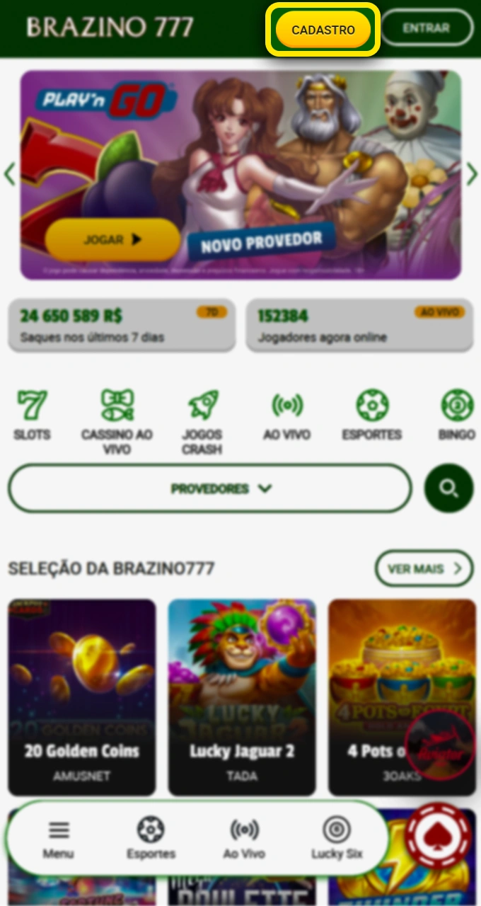 Cadastre-se na bookmaker Brazino777 para começar a lucrar com seus palpites em grandes ligas.