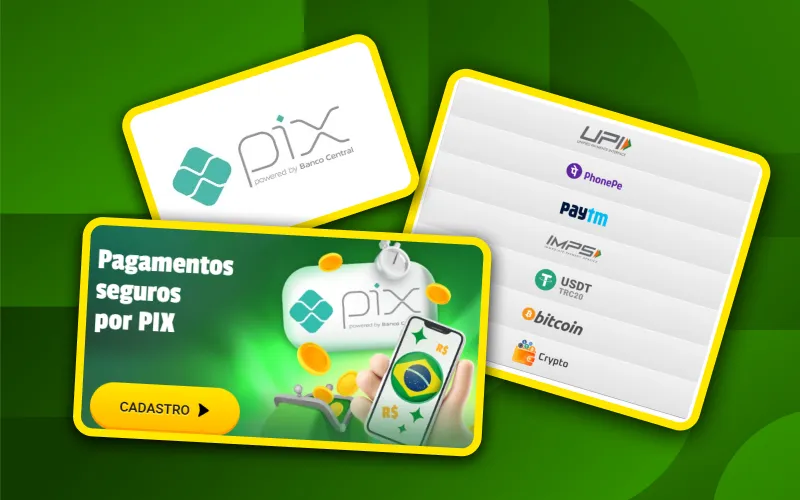 Aproveite a velocidade da Pix para adicionar fundos à sua conta e jogar seus jogos favoritos no Brazino777.