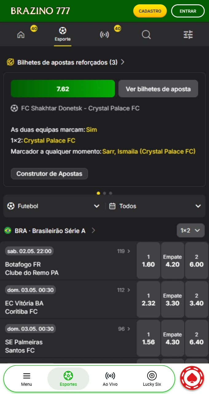 Explore os mercados exclusivos disponíveis no Brazino777.