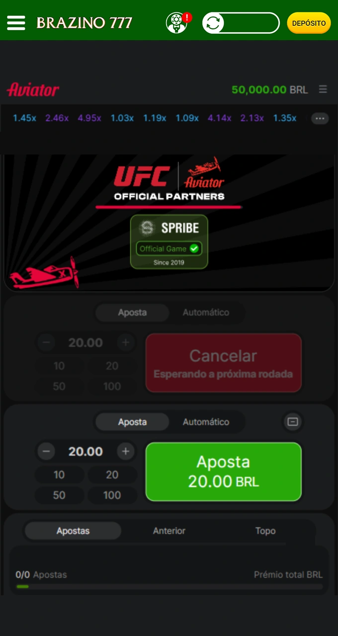 Faça sua aposta para começar a jogar no cassino Brazino777.