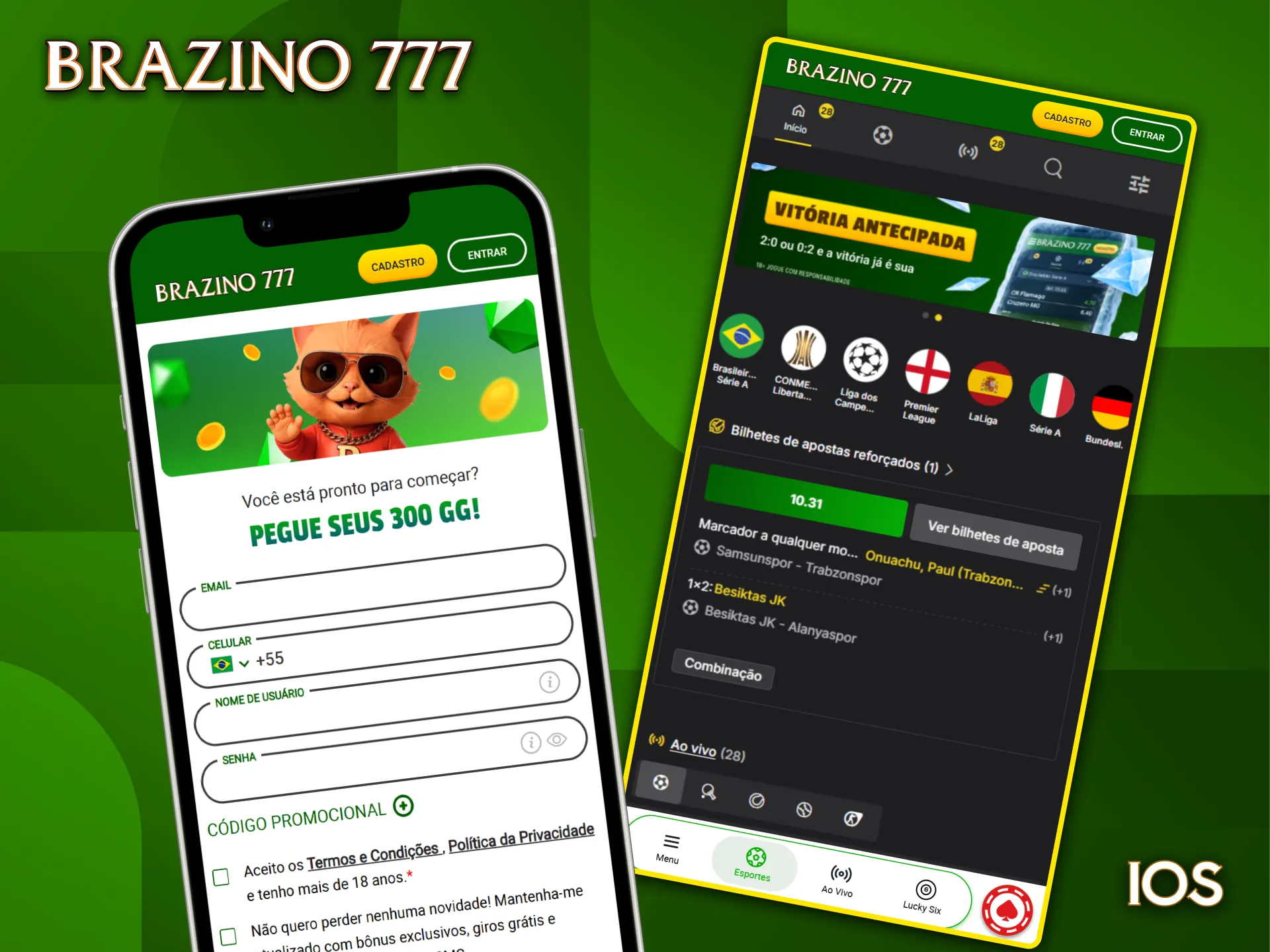 Faça suas apostas de forma fácil e segura com o aplicativo Brazino777, otimizado para dispositivos iOS.