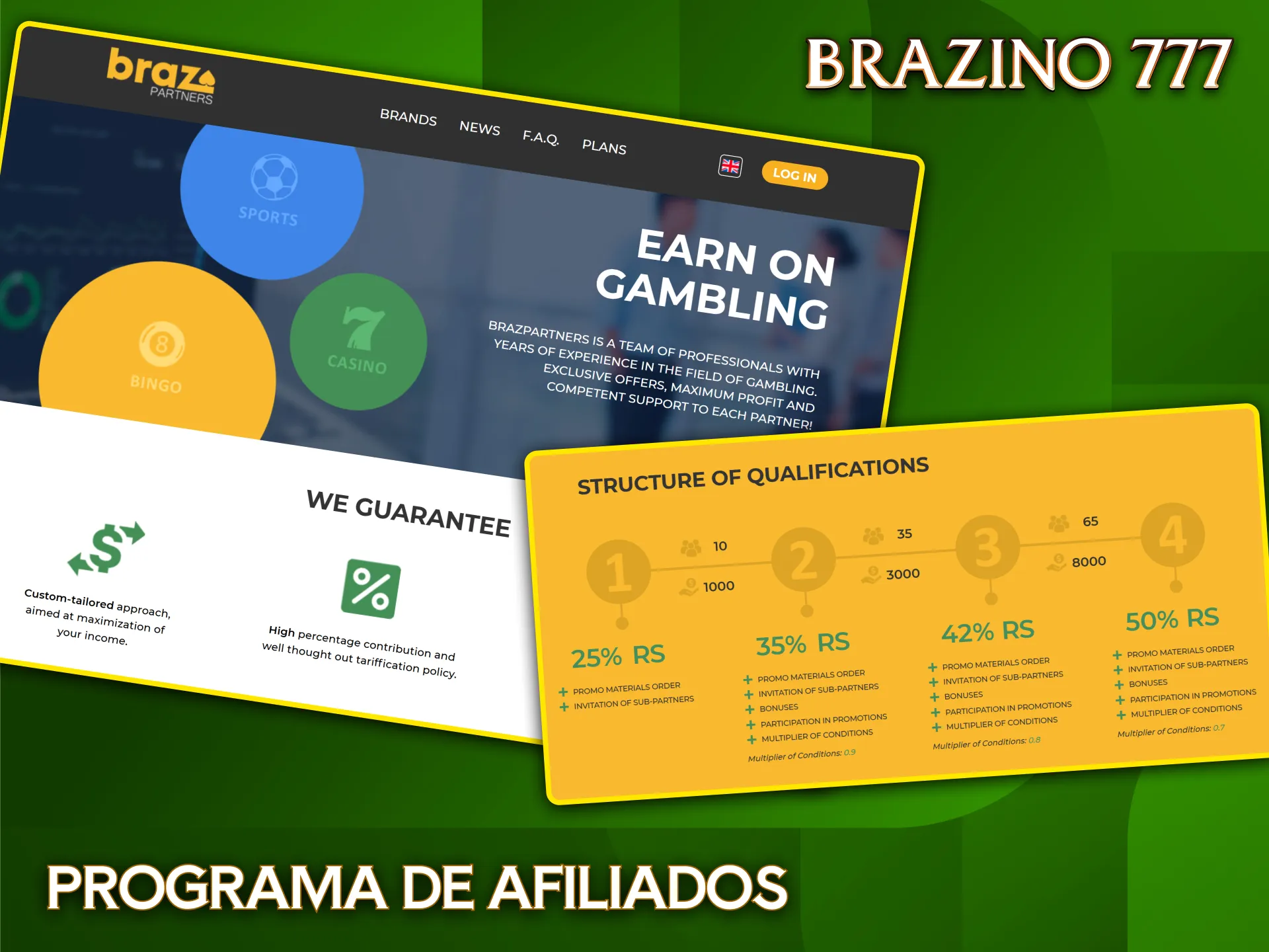 Torne-se um parceiro de sucesso com o programa de afiliados Brazino777, lucrativo e transparente.