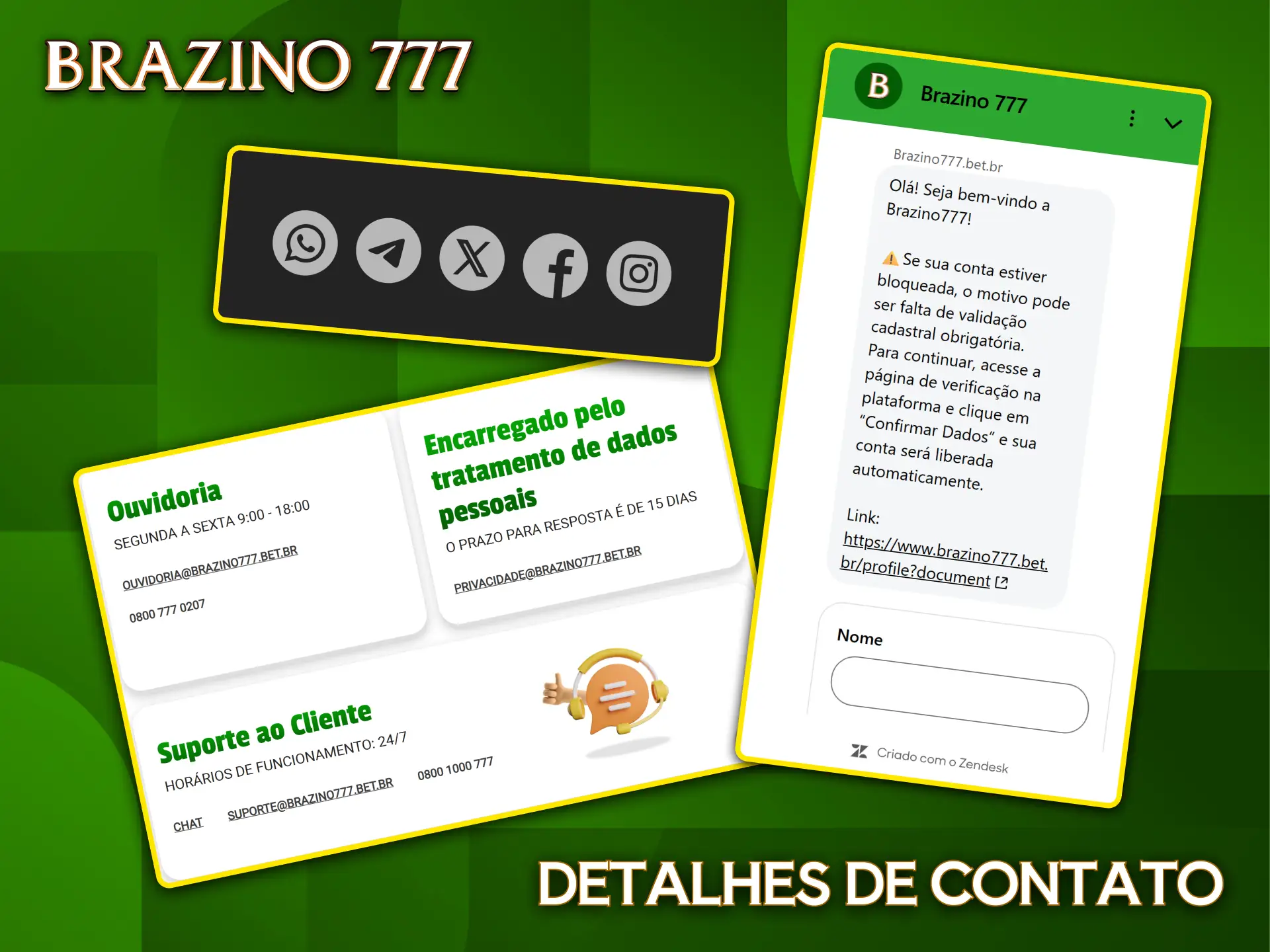 A equipe da casa de apostas Brazino777 oferece suporte personalizado via chat, e-mail e redes sociais.